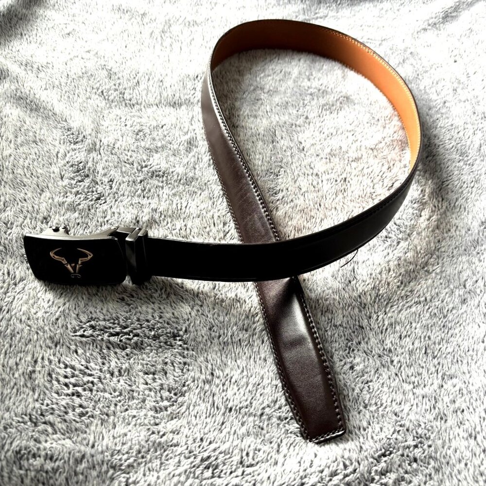 Bulliant Mens Leather Belt Cut To Size Waist Size 28-34 Western Slide‎ 17985